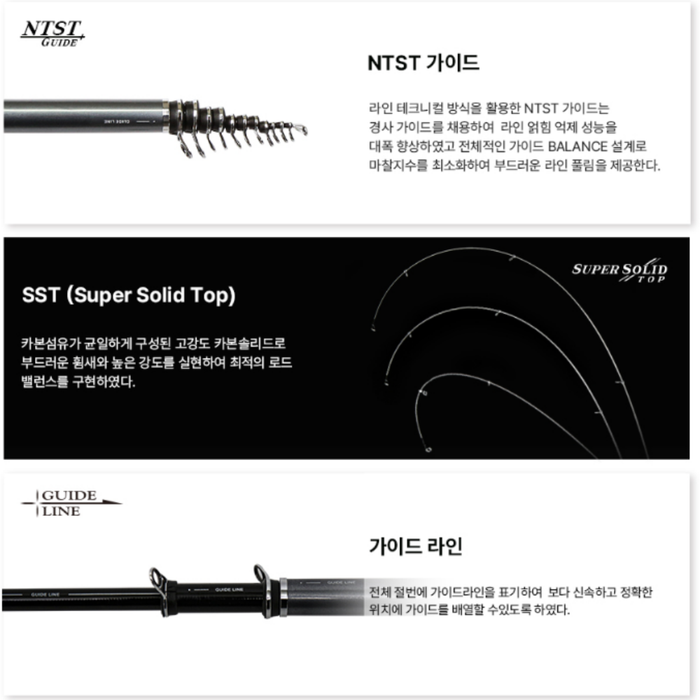 아피스 베테랑 MS 1.75-43 갯바위 참돔 벵에돔 양어장 찌낚시대+선물 - 상세 이미지 3