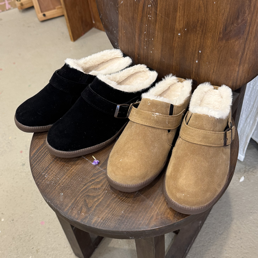 [1+1] 4cm 키높이 양털 블로퍼 겨울용 따뜻한 기모 슬리퍼 LAVUEDE5549 이미지 7