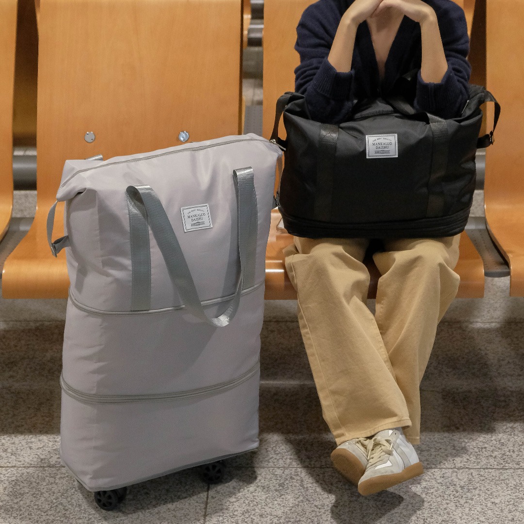 여행용 보스턴백 접이식 캐리어 3단 확장 여행가방 바퀴 탈부착