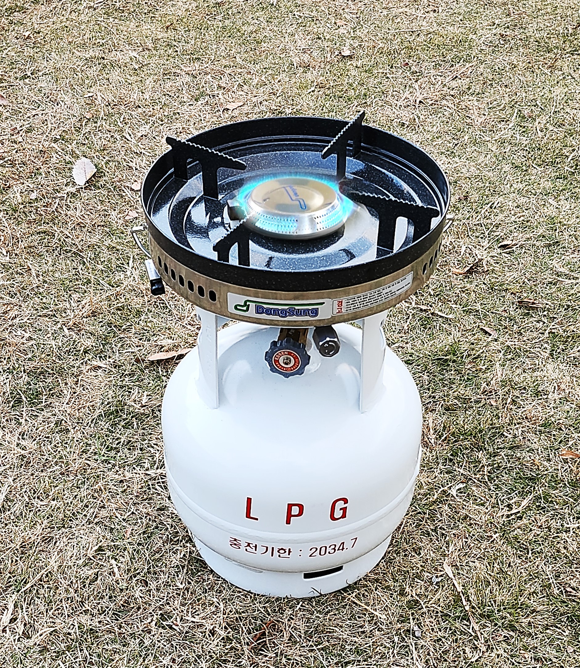 동성 해바라기 버너 DSR 1044 바람막이 링가드 장착 캠핑 LPG 3KG 가스통 호환