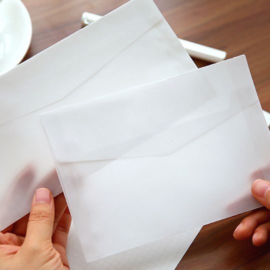 반투명 편지봉투 편지지 연하장 감성편지 커플 일반 - 상세 이미지 3