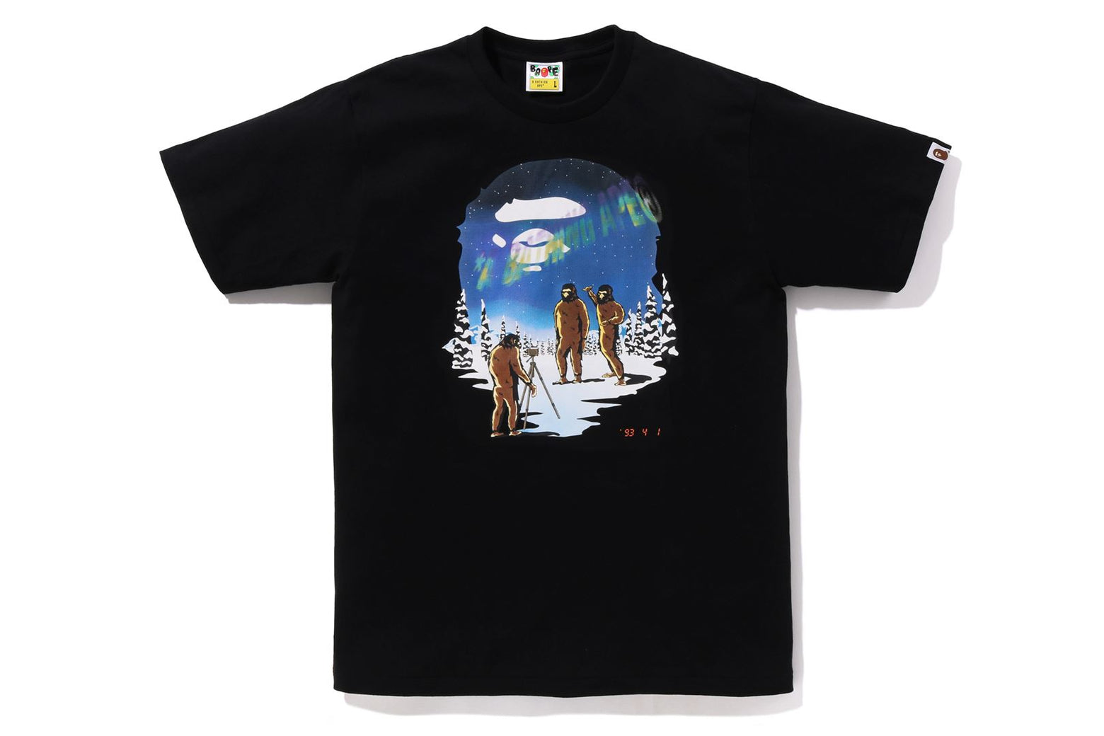 베이프 반팔티 AURORA APE HEAD TEE 1K70-110-021 - 상세 이미지 2