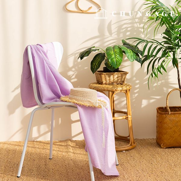 이중 요루 거즈 원단 대폭 면 워싱 천 무형광 크리미 25종 한마