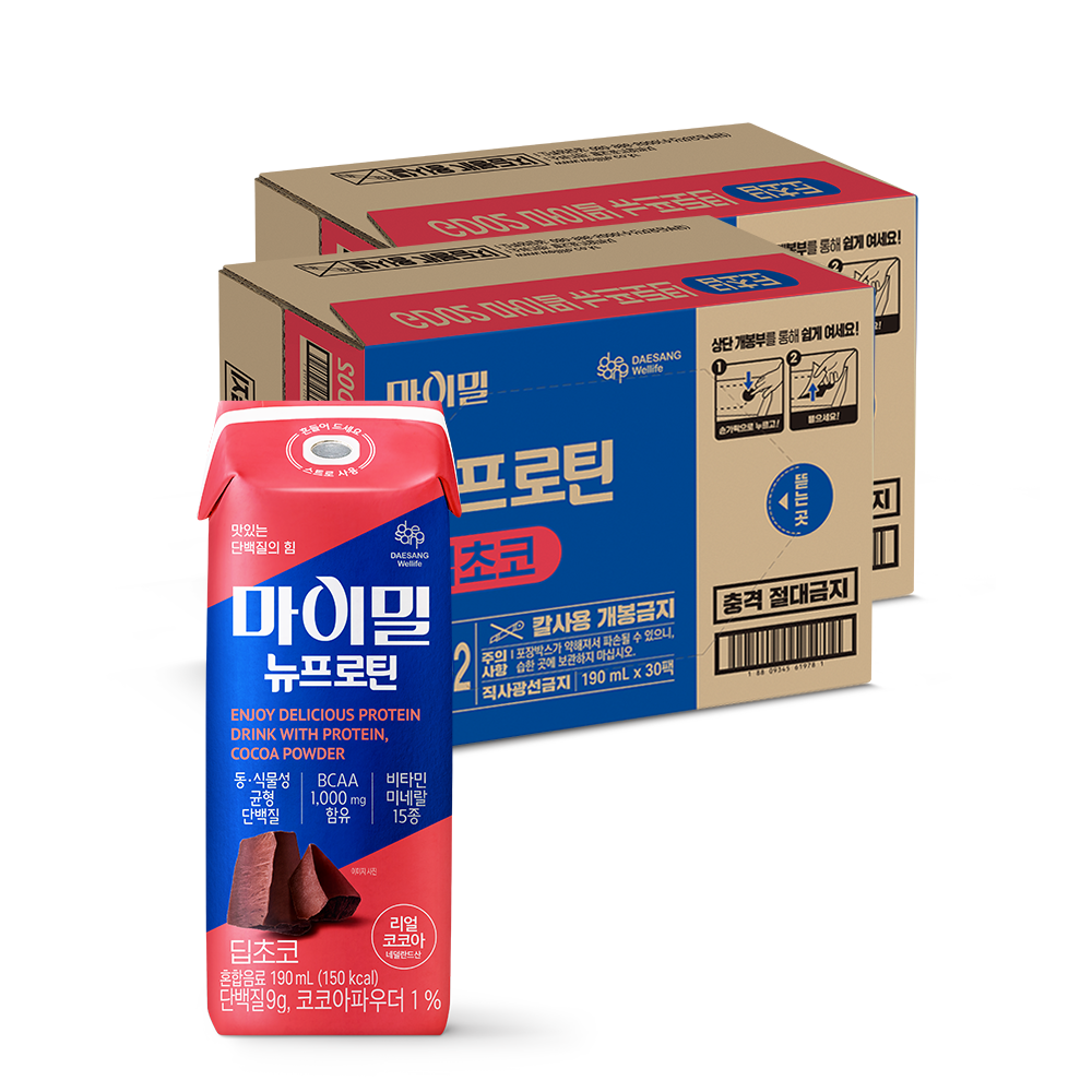 마이밀 뉴프로틴 딥초코 단백질음료 190ml, 60개 이미지 3