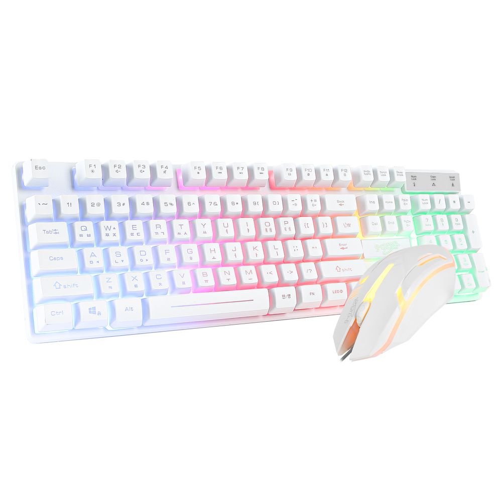 지클릭커 슈퍼히어로 GMK-180 PLUS 레인보우 키보드 마우스 세트 - 상세 이미지 3