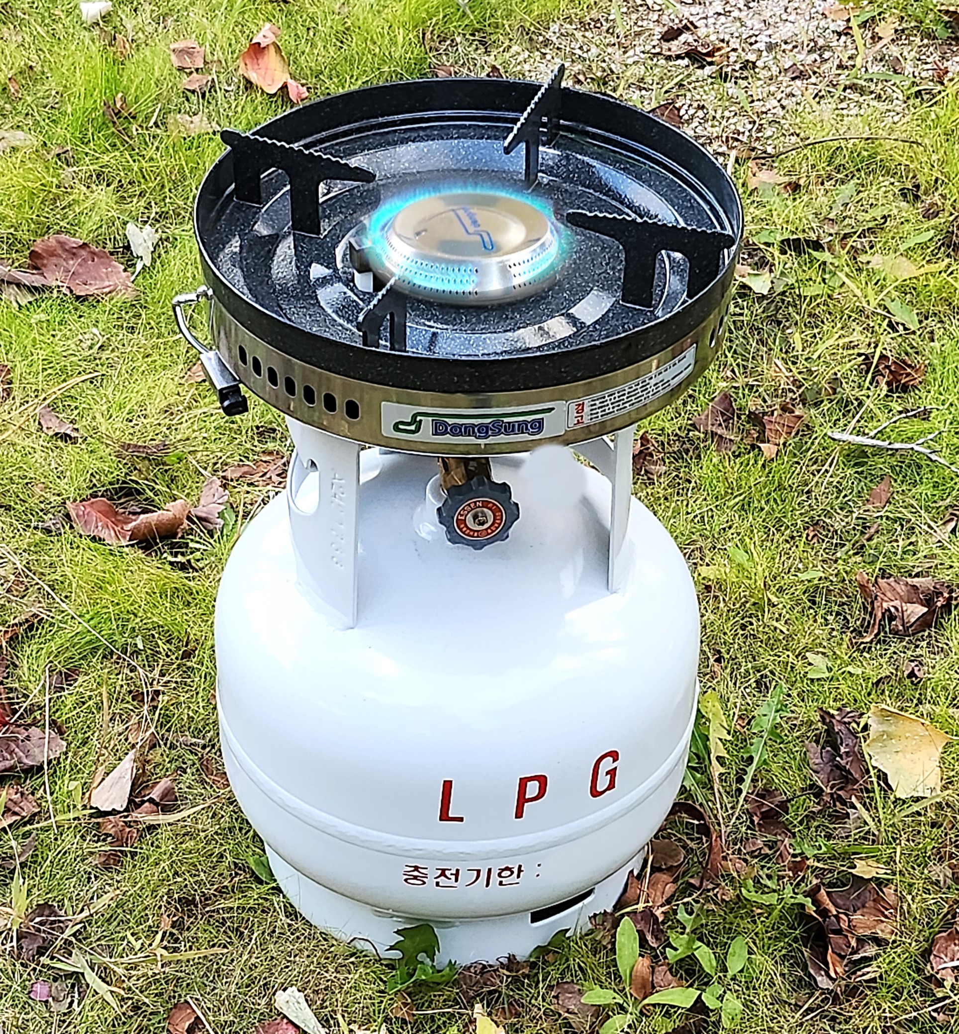 동성 해바라기 버너 DSR 1044 바람막이 링가드 장착 캠핑 LPG 3KG 가스통 호환
