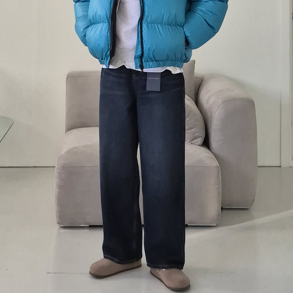 남자 와이드청바지 통큰 통넓은 데님 남자 청바지 - 상세 이미지 3