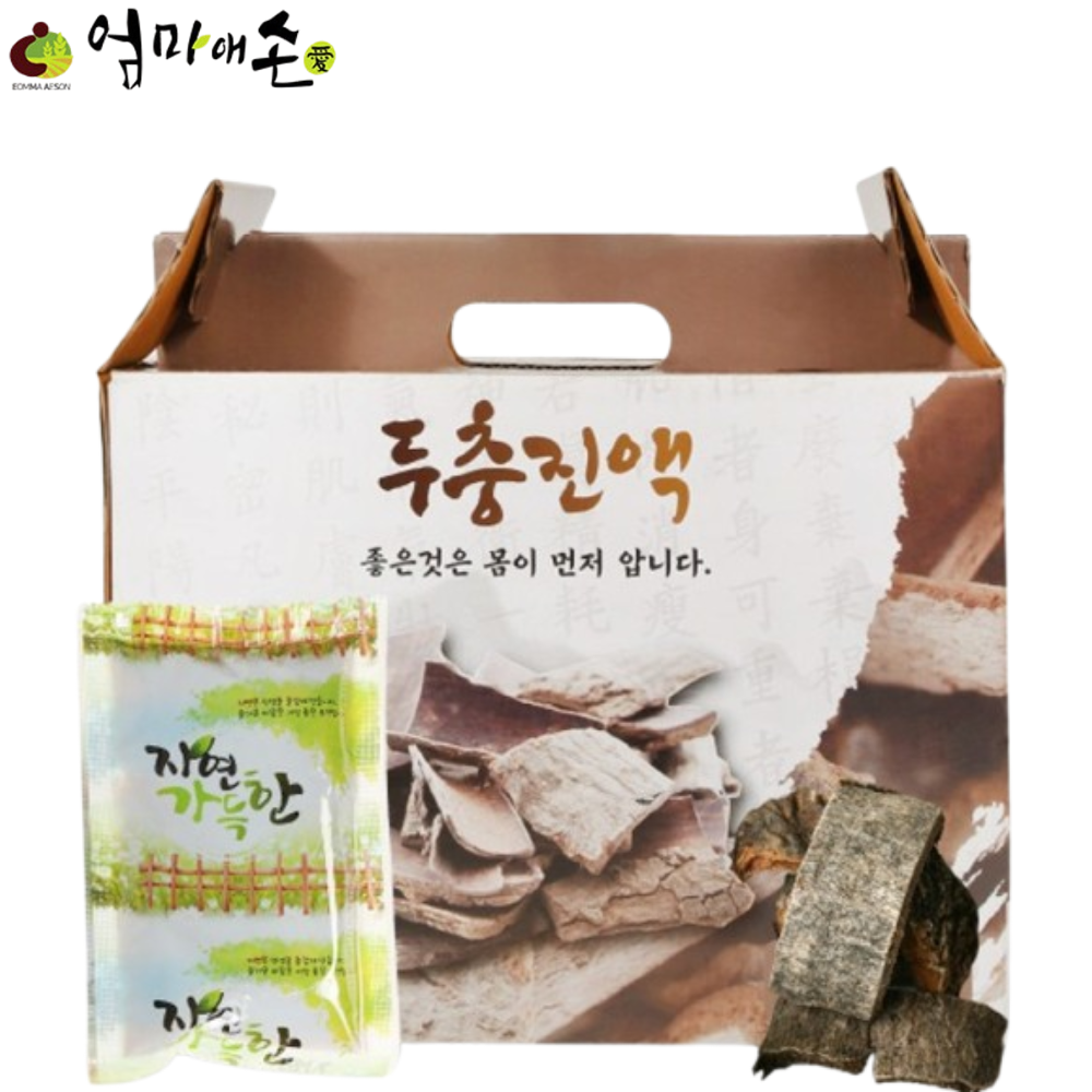 엄마애손 두충 나무 진액 즙 100% 100ml 60포 1박스 국내산 추출액 한방 약초 - 상품 이미지