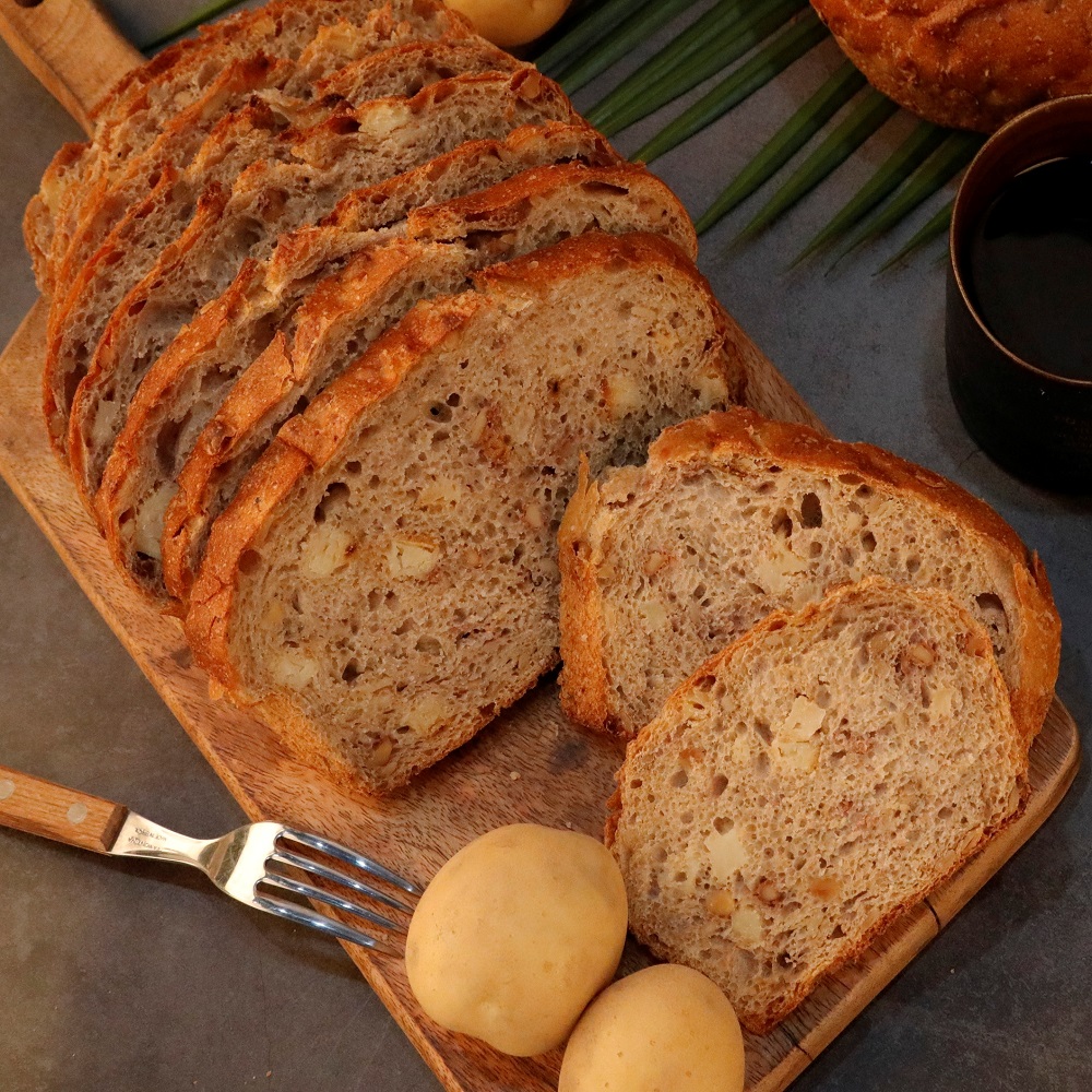 봄내 시골 감자빵 통밀빵 깜빠뉴 830g 군감자로 만든 비건 샌드위치 치아바타 모닝 통밀식빵 - 상세 이미지 3