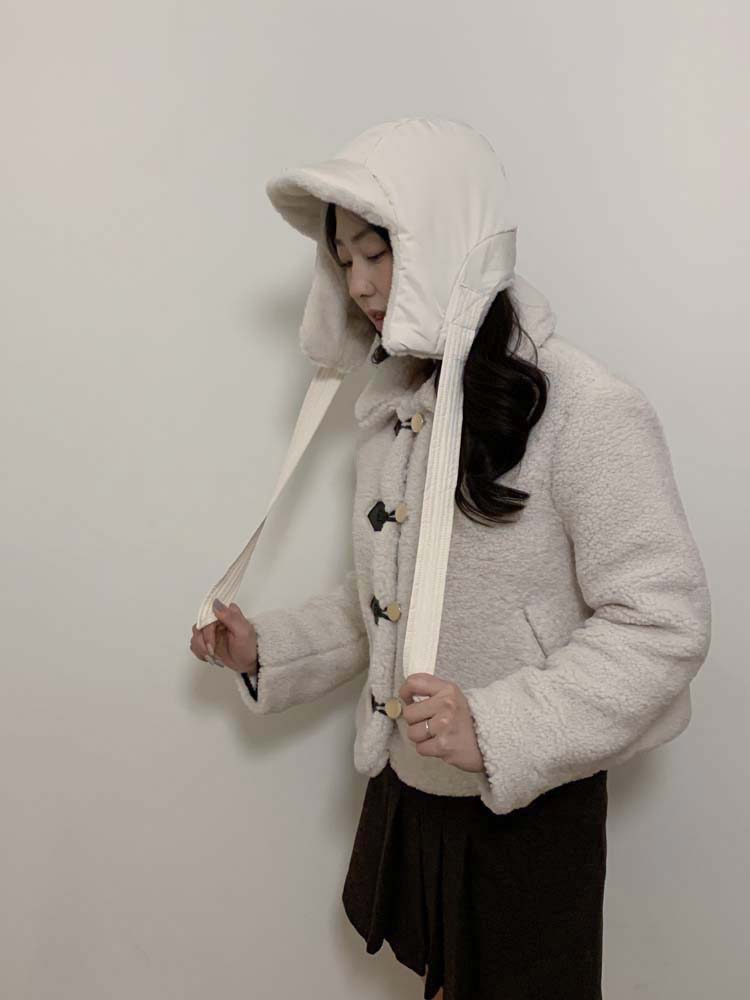 [무배] 셀프러브 치크 귀달이 햇 - 여성 방한 바라클라바 보넷 귀돌이 귀마개 귀덮개모자 - 상세 이미지 4