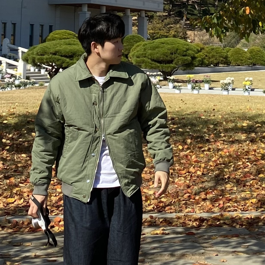 항공 점퍼 경량 패딩 숏 MA-1 남자 여자 - 상품 이미지