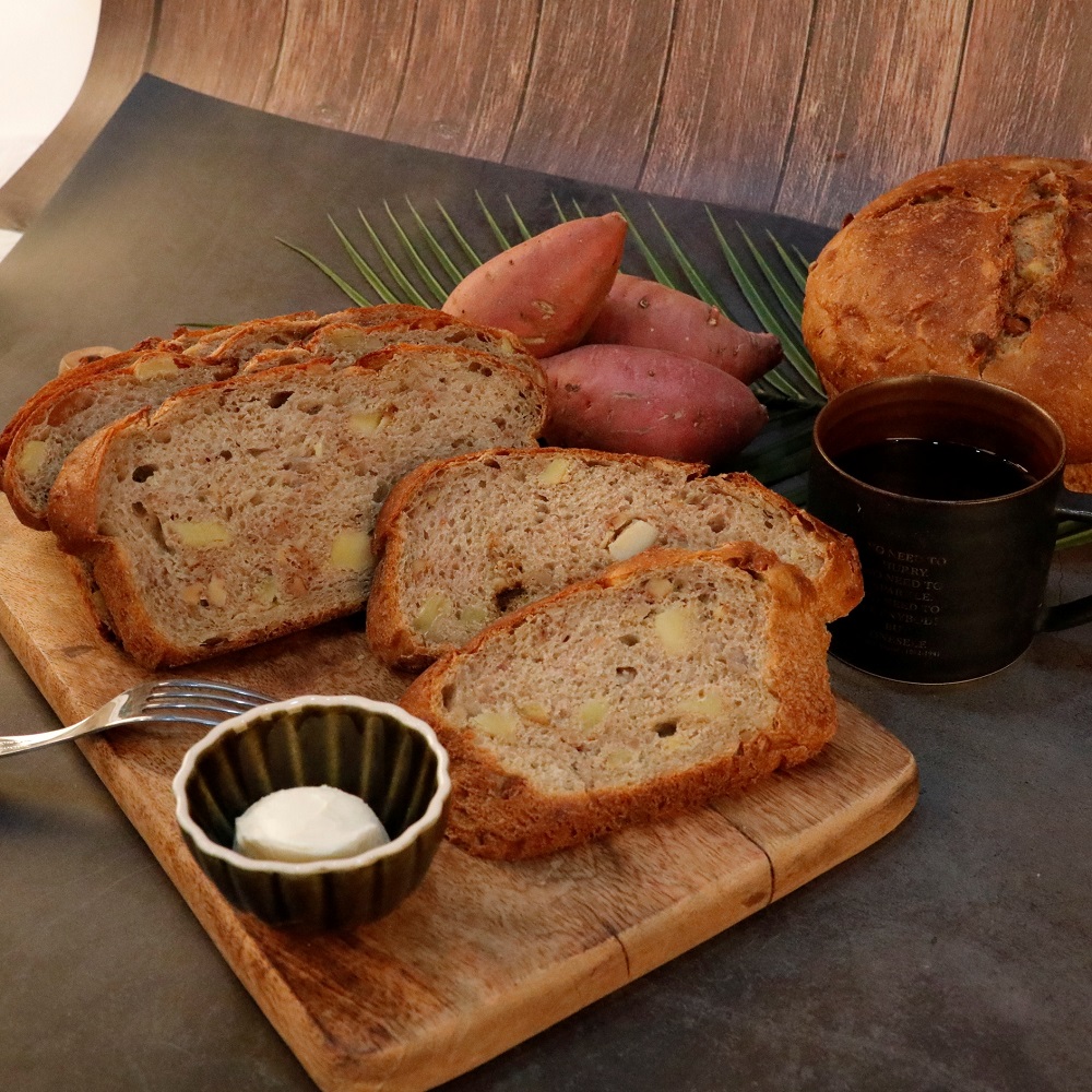 봄내 시골 고구마빵 통밀빵 깜빠뉴 880g 군고구마로 만든 비건 샌드위치 치아바타 모닝 통밀식빵