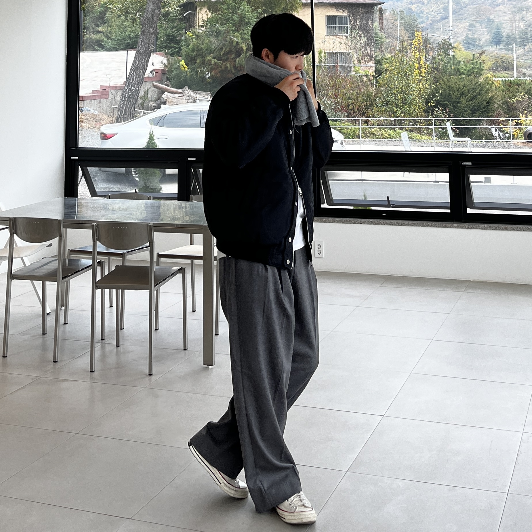 항공 점퍼 경량 패딩 숏 MA-1 남자 여자 - 상세 이미지 4