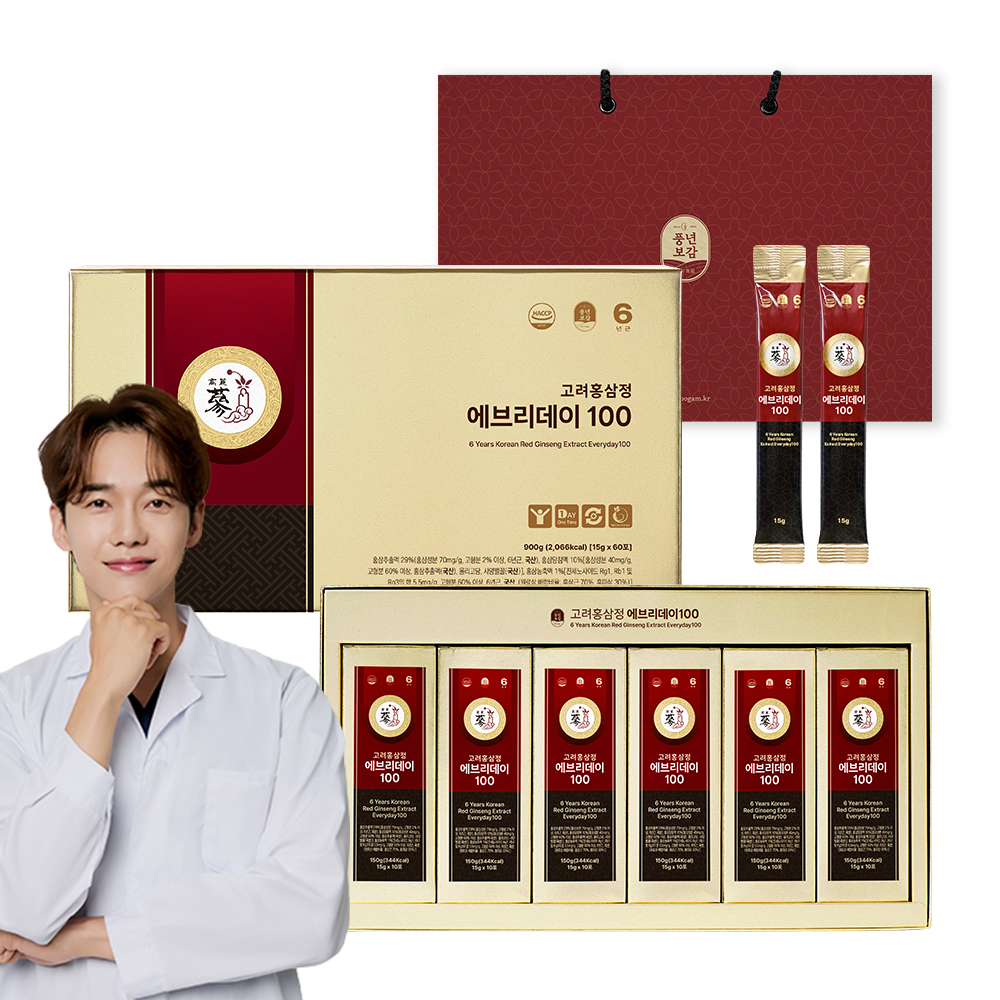 풍년보감 6년근 고려홍삼정 에브리데이100P 홍삼스틱 15g 홍삼선물세트 60포, 1개