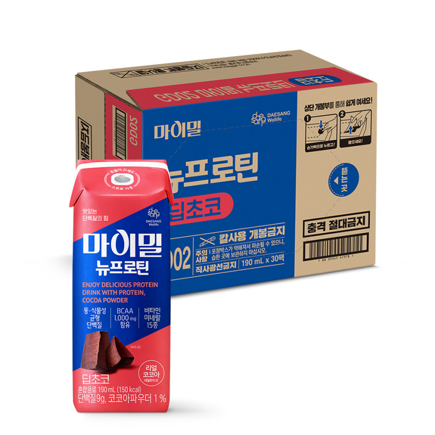 마이밀 뉴프로틴 딥초코 190 mL 30팩 단백질 음료 사진 3