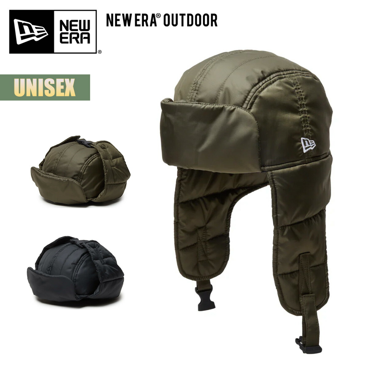 뉴에라 NEWERA 코듀라 스트레치 립스톤 모자 트루퍼햇 블랙 올리브 2컬러 - 상품 이미지