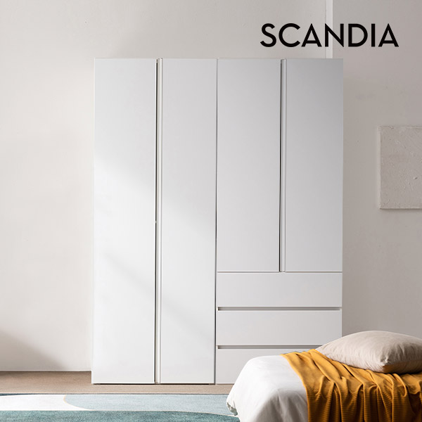 스칸디아 플랫 E0등급 1600 키큰 옷장(800 A타입+800 서랍형) - 상품 이미지