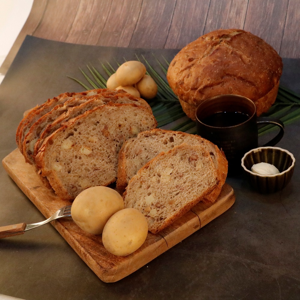 봄내 시골 감자빵 통밀빵 깜빠뉴 830g 군감자로 만든 비건 샌드위치 치아바타 모닝 통밀식빵 - 상세 이미지 4
