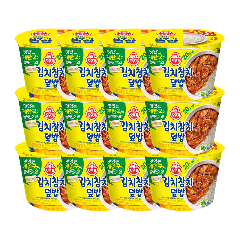 오뚜기 컵밥 김치참치덮밥+즉석 계란국 315g 12개 - 상품 이미지