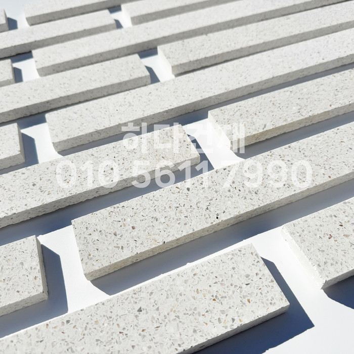 테라조 모노타일 500x50x12T 아이보리 / 하다건재 와이드벽돌타일