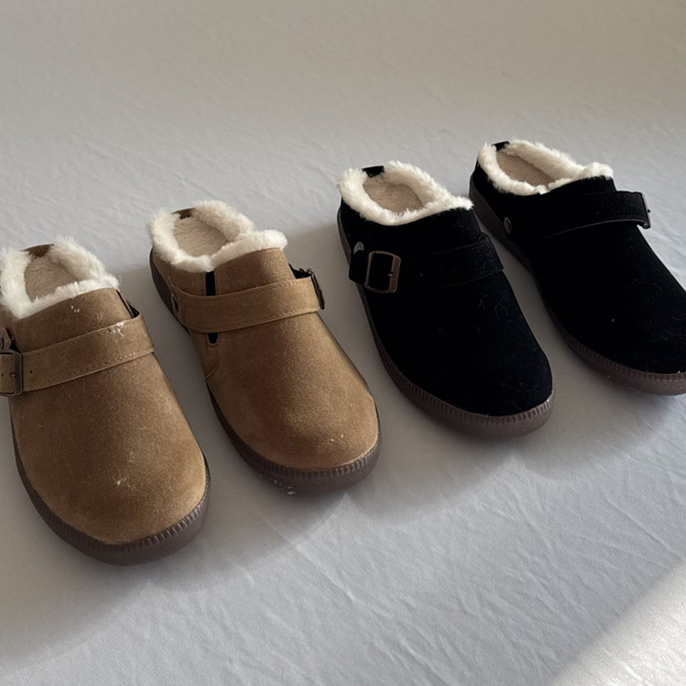 4cm 양털 안감 후끈폭신 블로퍼 보들보들 겨울 슬리퍼 - 상세 이미지 3