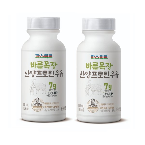 파스퇴르 바른목장 산양프로틴 우유 180ml, 12개 - 메인 이미지