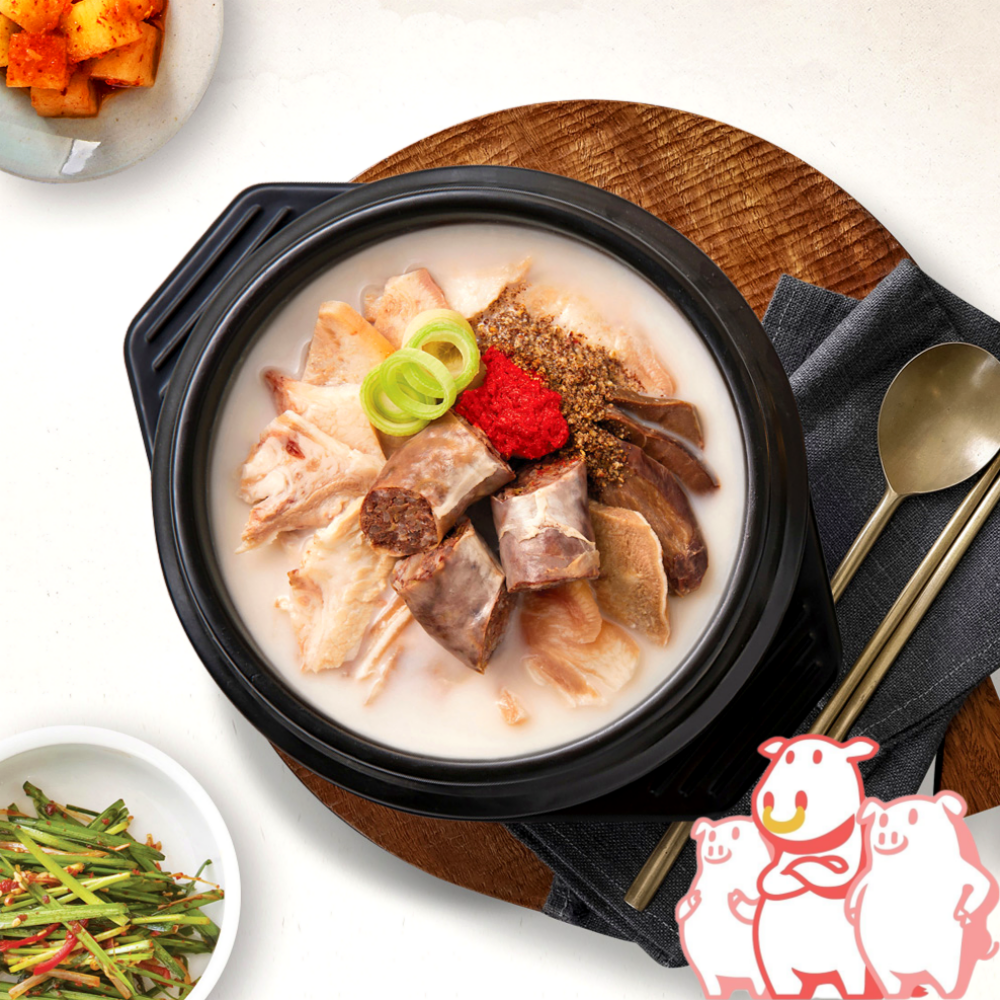 삼형제고기 한돈 순대국밥 1인분 600g 머리고기 - 상품 이미지
