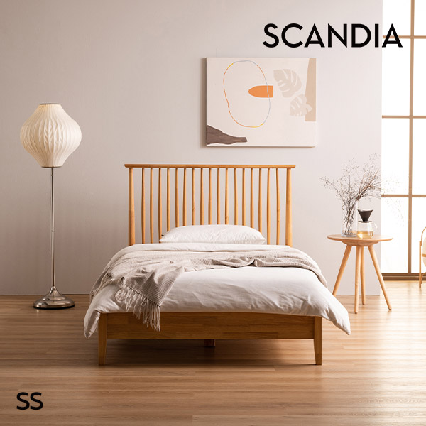 스칸디아 메이 프리미엄 원목 침대(SS-파워 본넬스프링 매트리스)