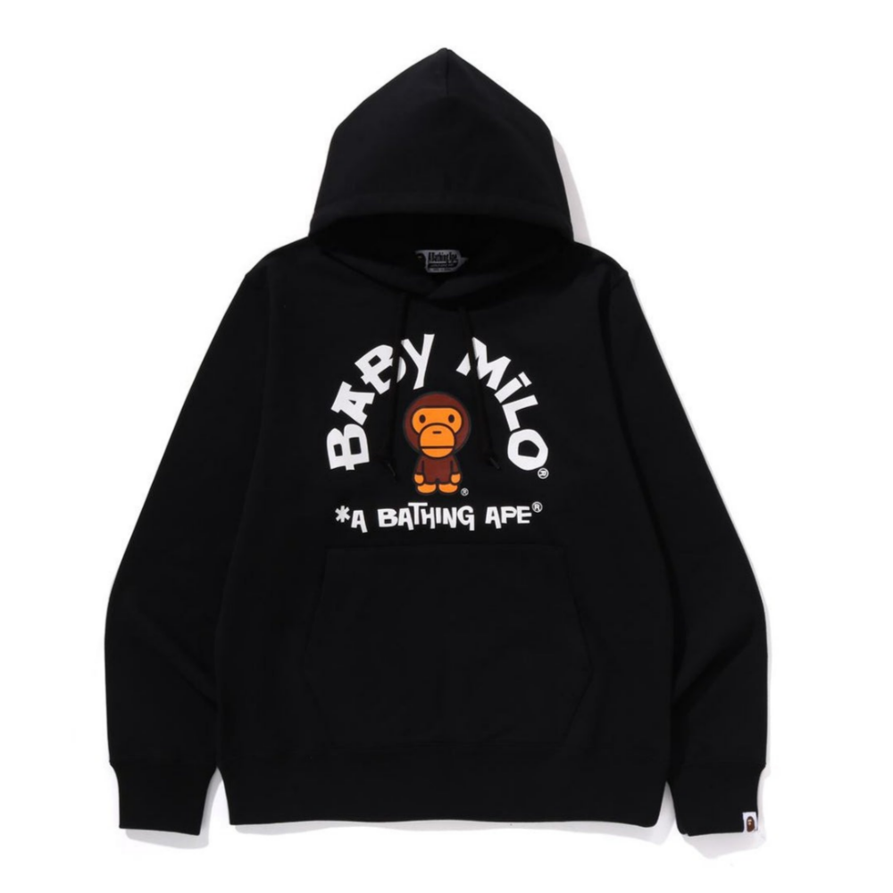 베이프 후드티 BABY MILO COLLEGE PULLOVER HOODIE 2K72-114-001 - 상품 이미지