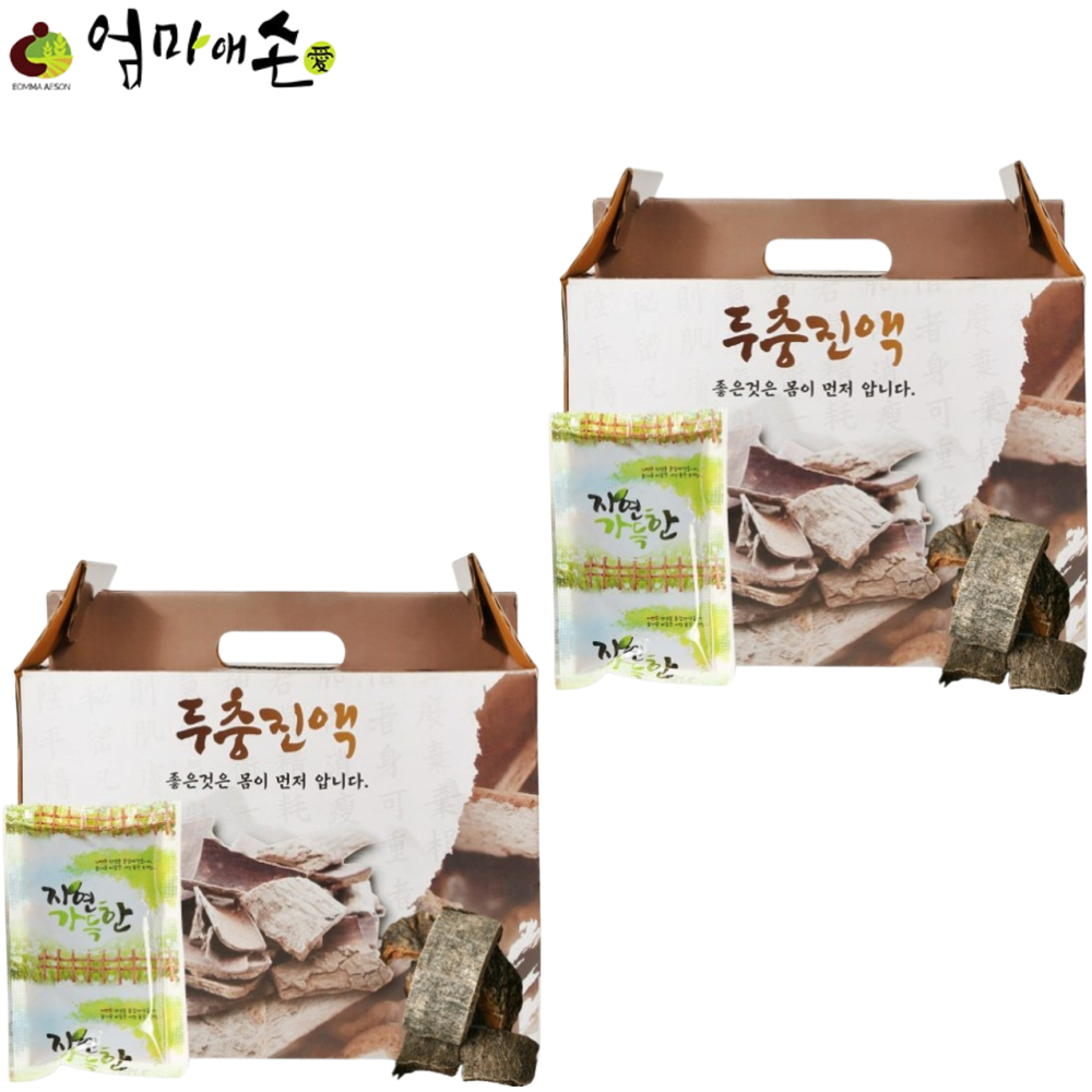 엄마애손 두충 나무 진액 즙 100% 100ml 60포 2박스 국내산 추출액 한방 약초 - 메인 이미지
