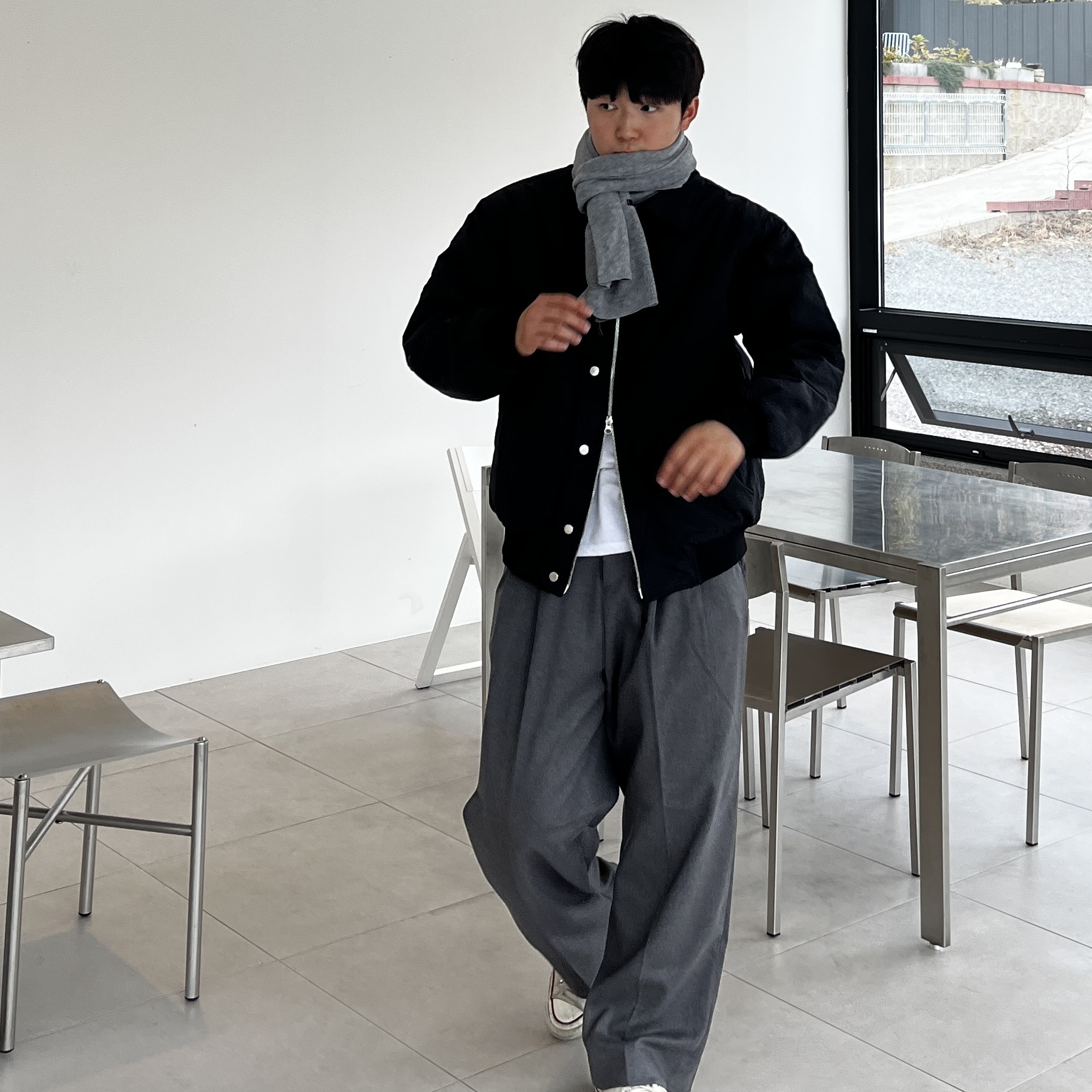 항공 점퍼 경량 패딩 숏 MA-1 남자 여자 이미지 6
