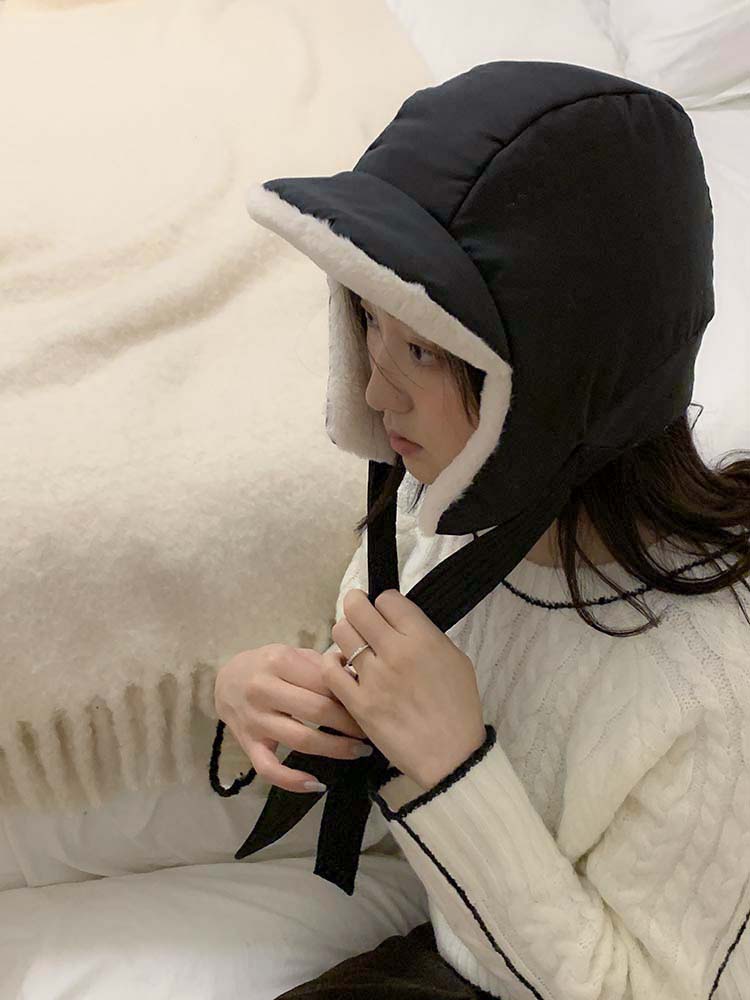 [무배] 셀프러브 치크 귀달이 햇 - 여성 방한 바라클라바 보넷 귀돌이 귀마개 귀덮개모자 - 상세 이미지 5
