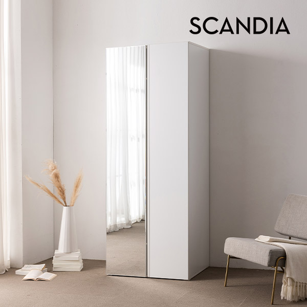 스칸디아 플랫 E0등급 800 거울형 키큰 옷장(A타입) - 상품 이미지