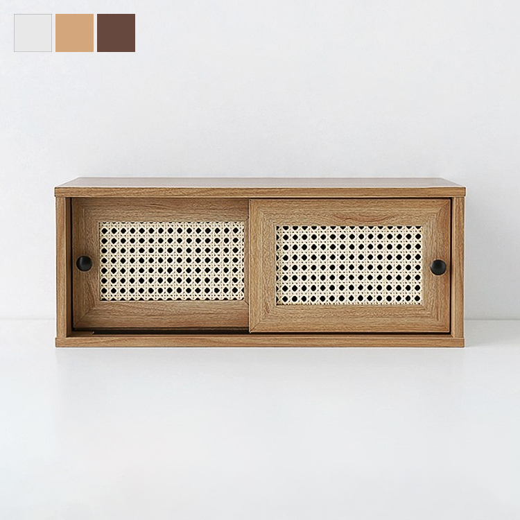 벤탄 미니수납장 낮은 2문 SHM2460 600x200x240mm, 1단, 미들브라운 6378.4820 - 상세 이미지 2