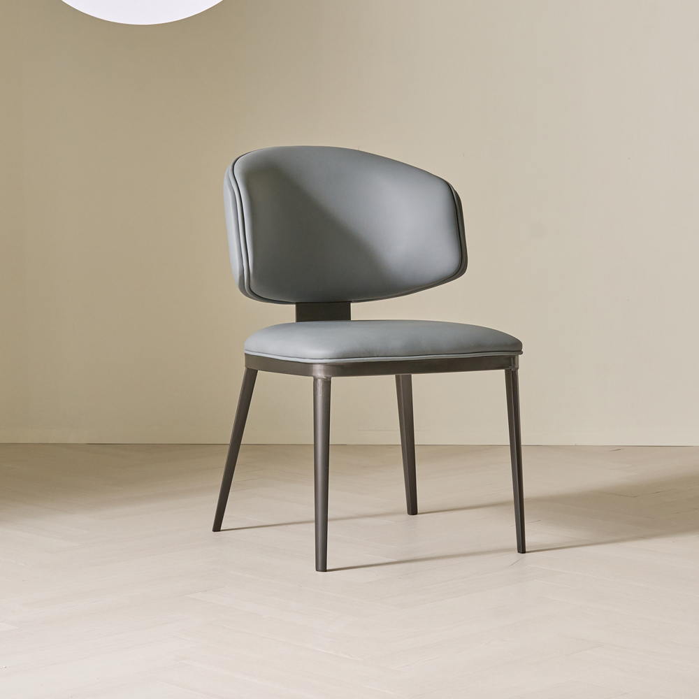 [방문설치] 엘리엇 천연대리석 럭셔리스톤 식탁 세트 4인 6인 실리콘가죽의자, 1600mm, 실버