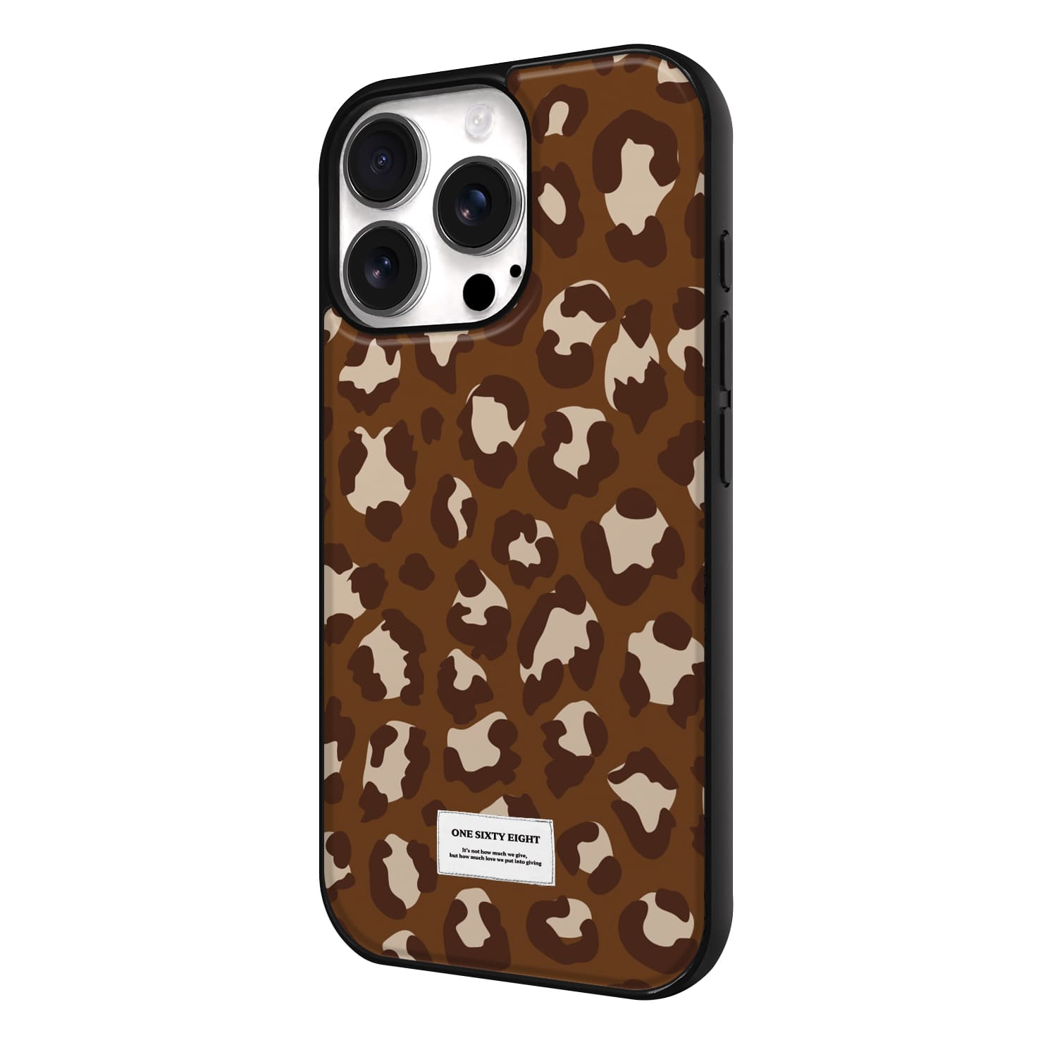 아이폰16 프로 맥세이프 케이스 자석 스웨이드 레오파드 브라운 - 상세 이미지 4