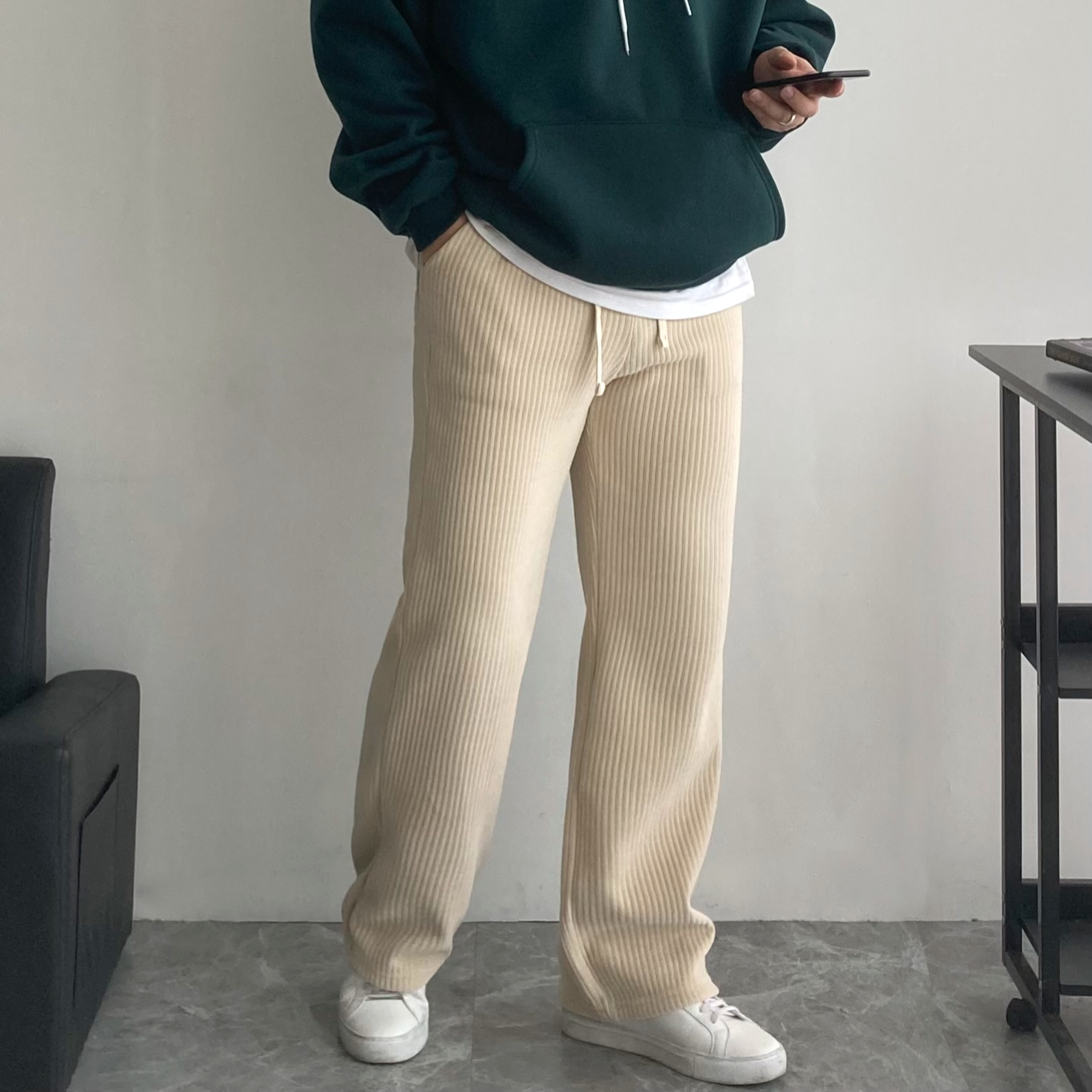 S-3XL 남자코듀로이팬츠 남자골덴바지 남성기모골덴바지 기모카고팬츠 - 상세 이미지 2