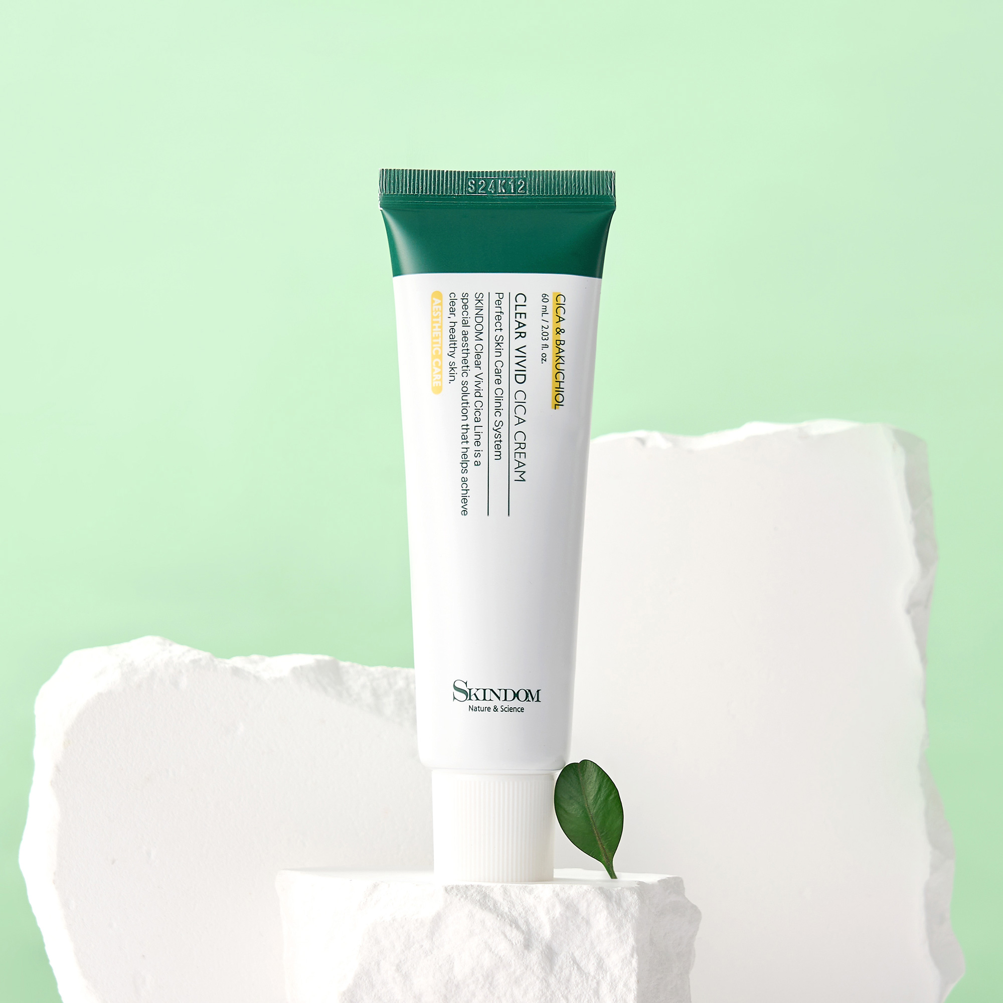 스킨덤 병풀 가득 긴급 진정 클리어 비비드 수분 시카 크림 60ml - 메인 이미지