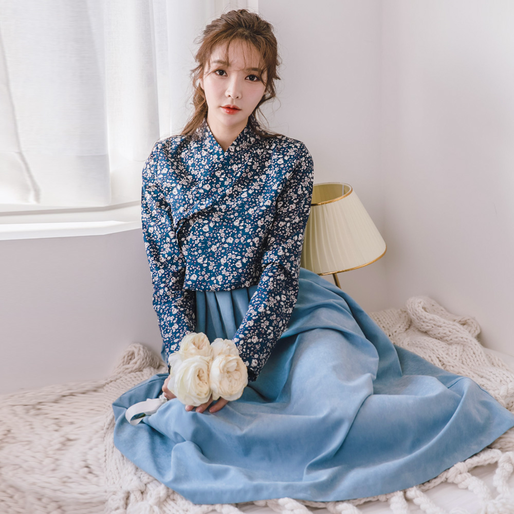 이루화 저고리 생활한복 개량 계량 퓨전 반티 - 상품 이미지