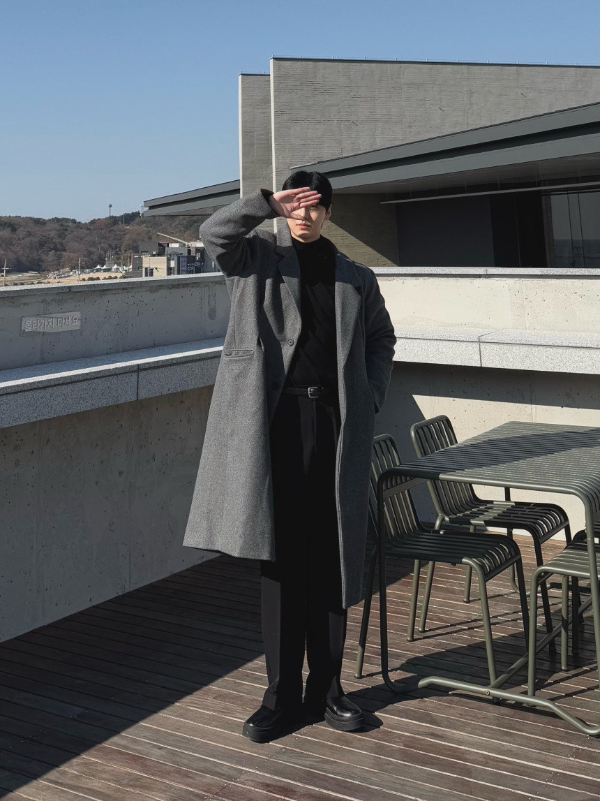하객룩 두꺼운 울 모직 캐시미어 롱코트 오버핏코트 2color 상세 이미지 35