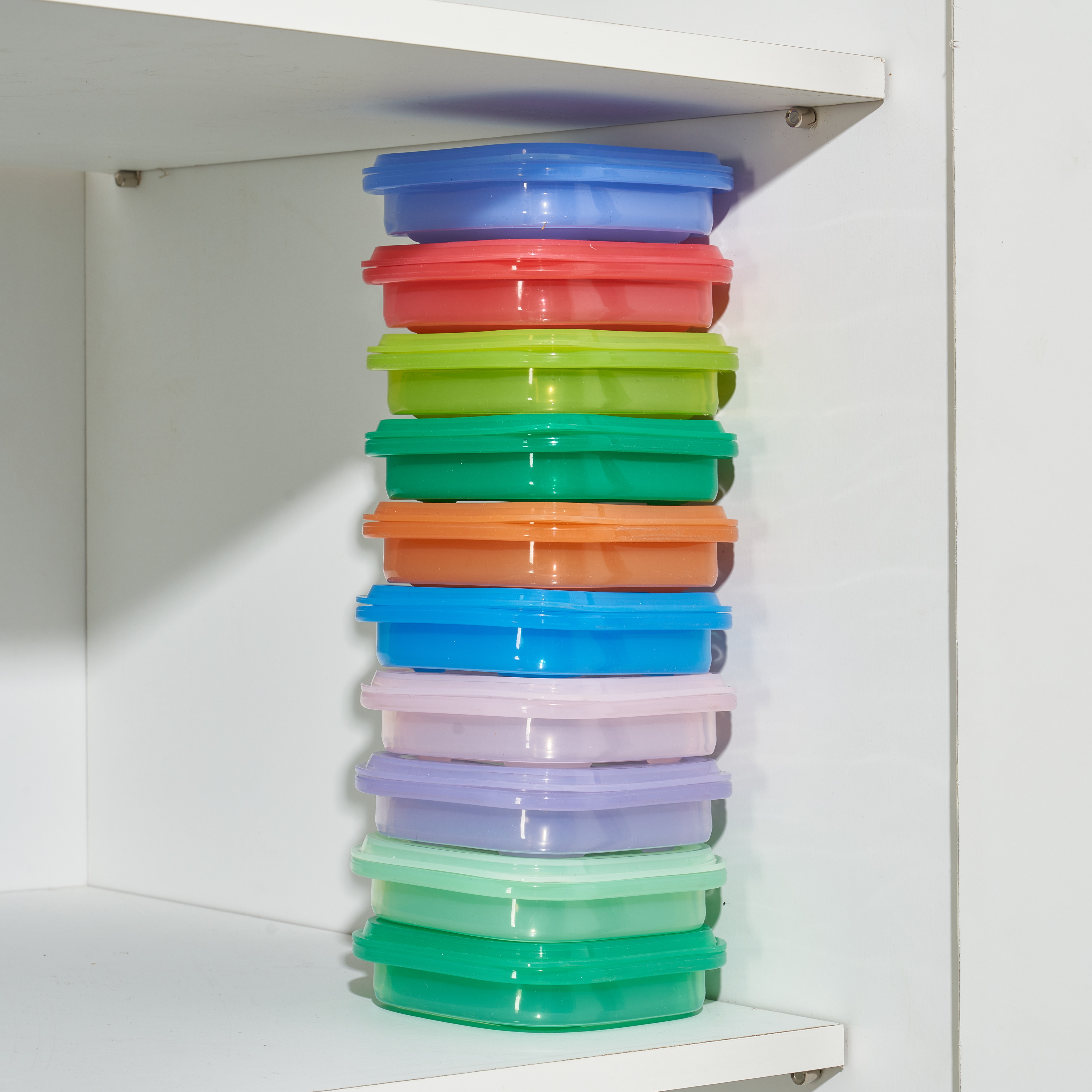 3단 폴딩 실리콘 밀폐용기 냉동밥용기 밥팩 푸쉬락(지켜락) 400ml 5종 세트 이미지 8
