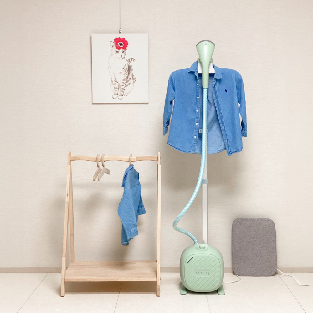 쿠잉 스탠드 스팀다리미 SI-2000MT 스탠드형 스탠딩 미니 소형 가정용