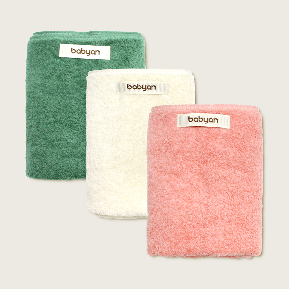 베이비앙 최고급 프리미엄 코마사 60수 순면 오버사이즈 세면타올 (45x90cm) (220g) (아기목욕타올 대용) (3종 세트)
