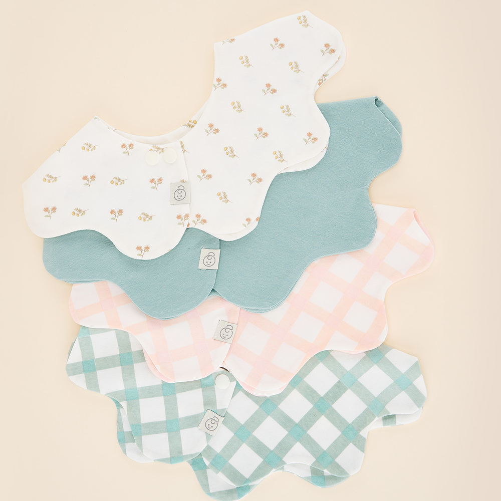 [선물포장]아가짱 시그니처 아기 롤링턱받이 침받이 4종 세트