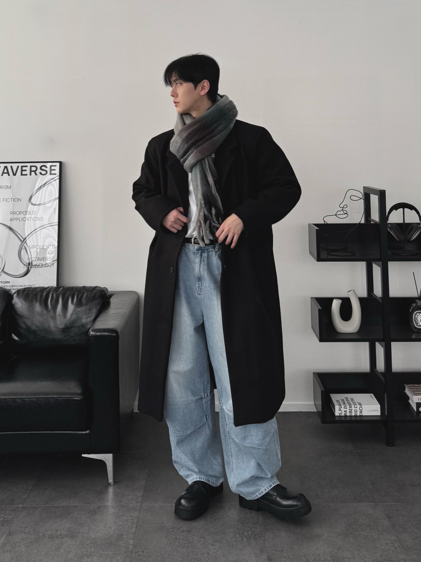 하객룩 두꺼운 울 모직 캐시미어 롱코트 오버핏코트 2color 상세 이미지 58