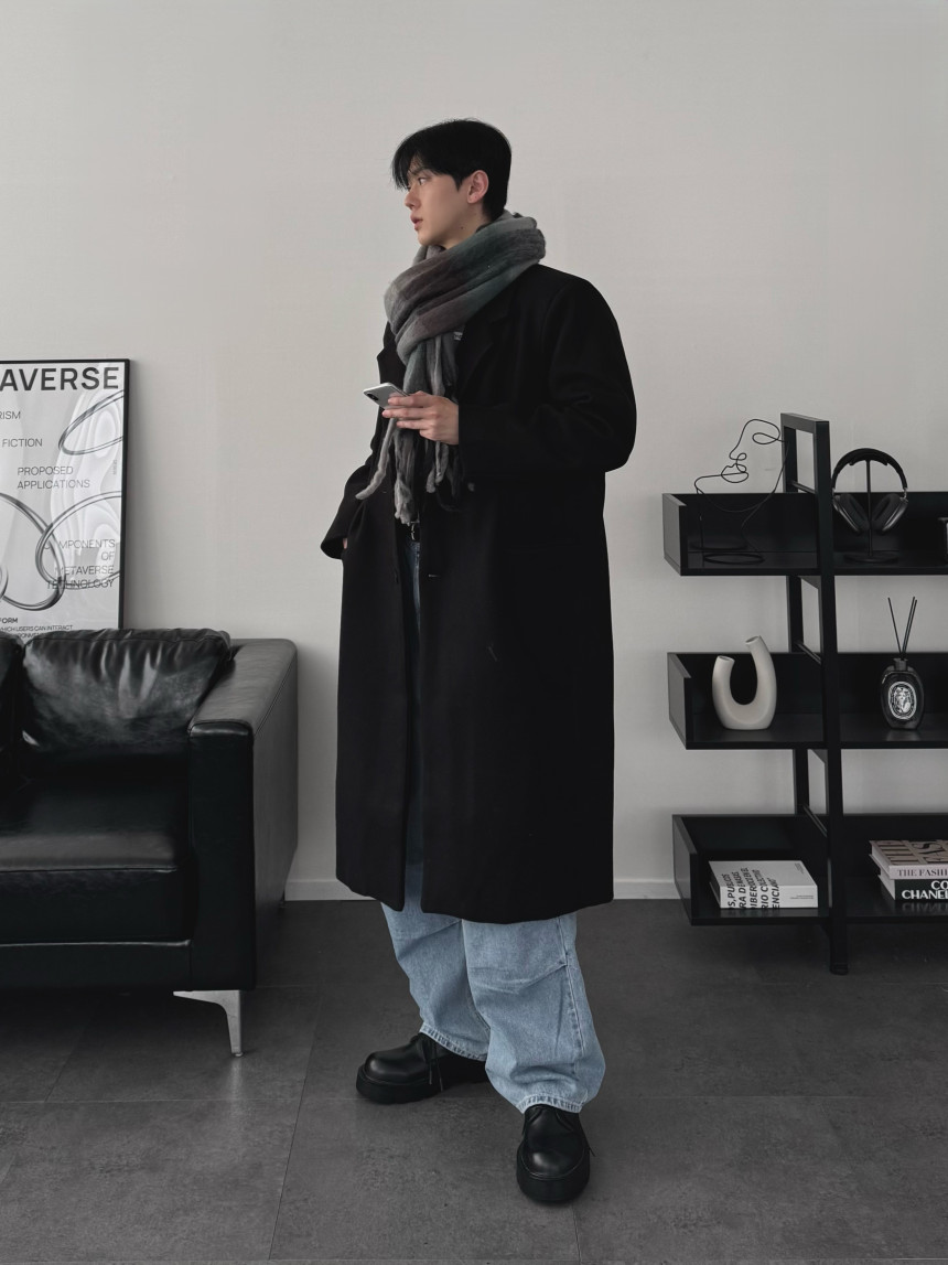 하객룩 두꺼운 울 모직 캐시미어 롱코트 오버핏코트 2color 상세 이미지 59
