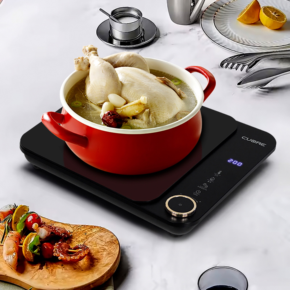 1구 인덕션 휴대용 미니 여행용 전기 레인지 1인용 프리스탠딩 다이얼 까르페 IH 코스트코