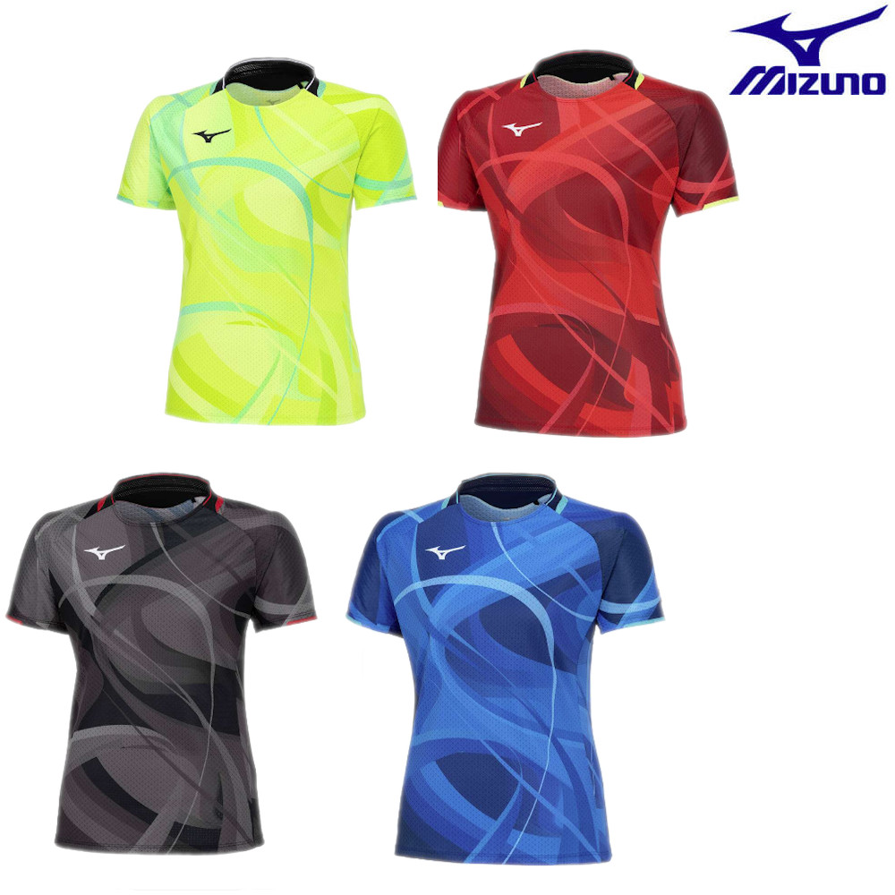 미즈노 MIZUNO 탁구복 반팔 여성 게임 연습 티셔츠 82JAB700 4컬러 - 메인 이미지