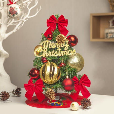 작은트리 빅 트리볼 리본 장식 크리스마스 미니트리 풀세트 데코 복지관 탁상