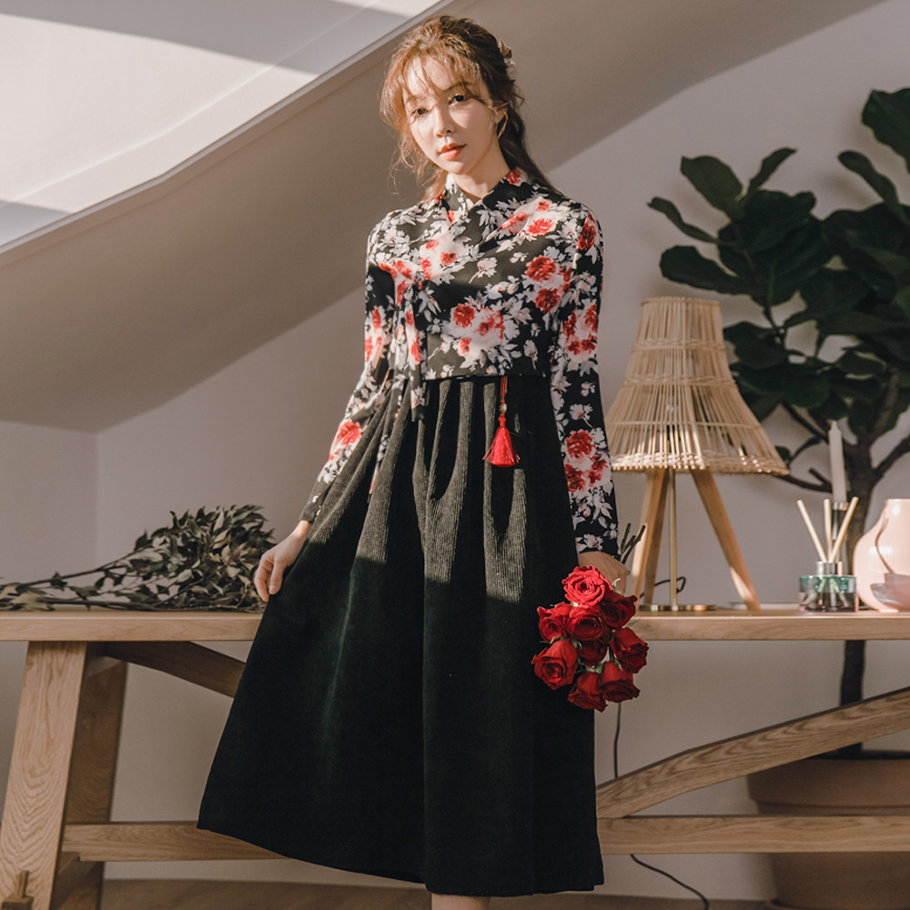 흑적화 저고리 생활한복 개량 계량 퓨전 반티